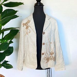 ⚪️ Coldwater creek  beaded jacket blazer